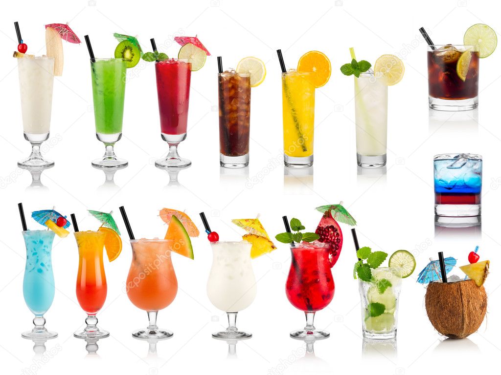 Assorted chilled soft drinks
