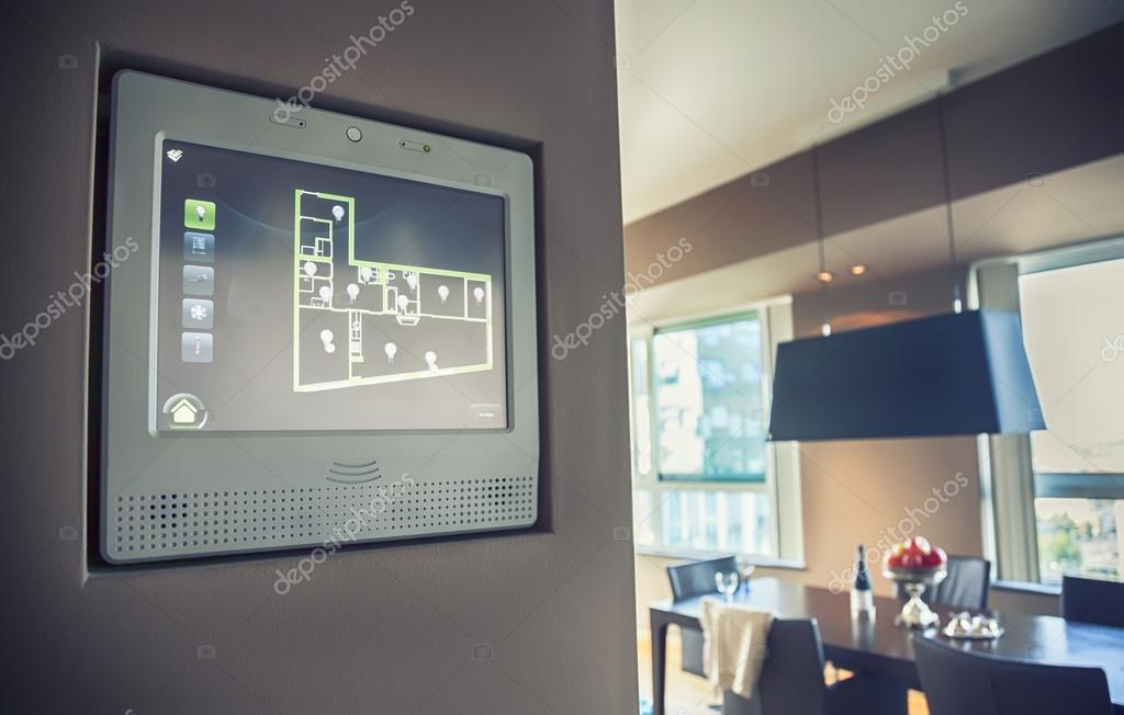 Luxury living room with subtle smart lighting and built-in speakers
